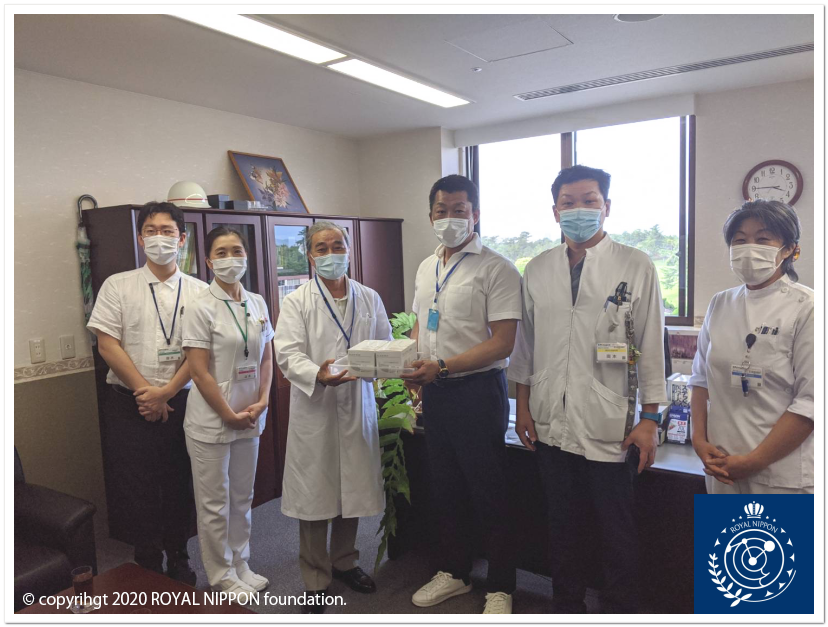 代表理事毛利の母校でもある「PL病院」にマスク1万枚を寄付